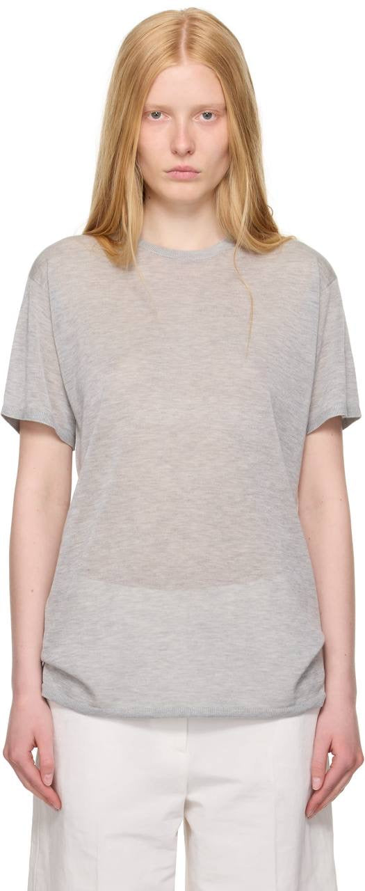 TOT Lyocell-Cashmere Oversized Tee Knit Long Shirt