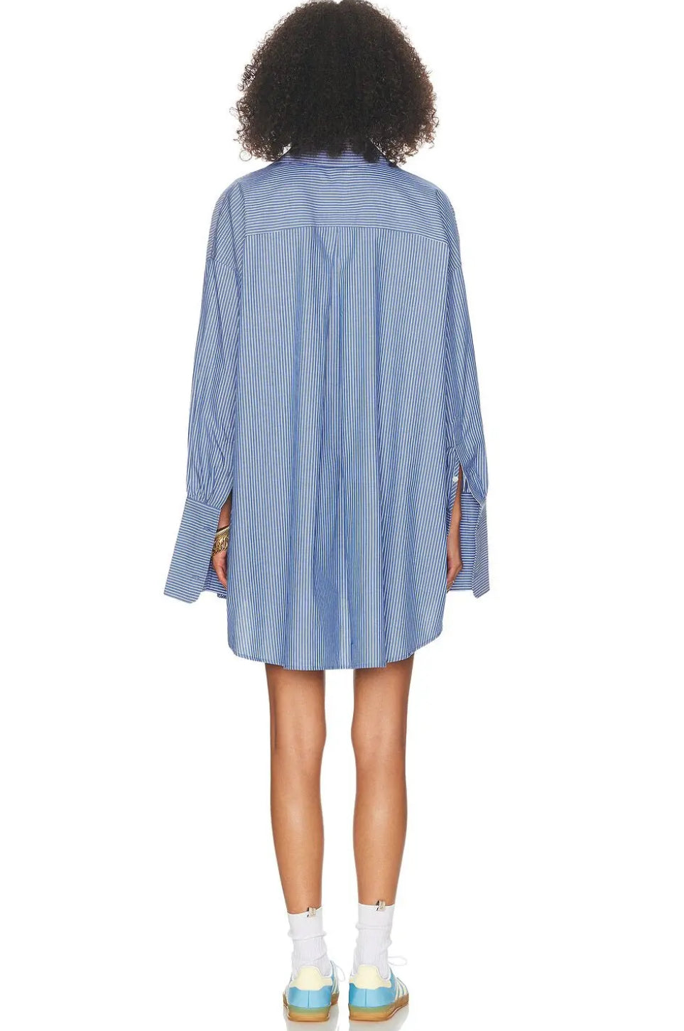 HS Pinstripe Poplin Long Sleeve Oversized Shirt | Shorts | Set