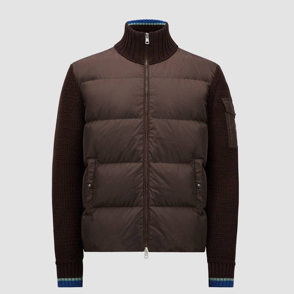 MC Men’s Padded Wool Zip Up Cardigan Jacket (Down Filling)