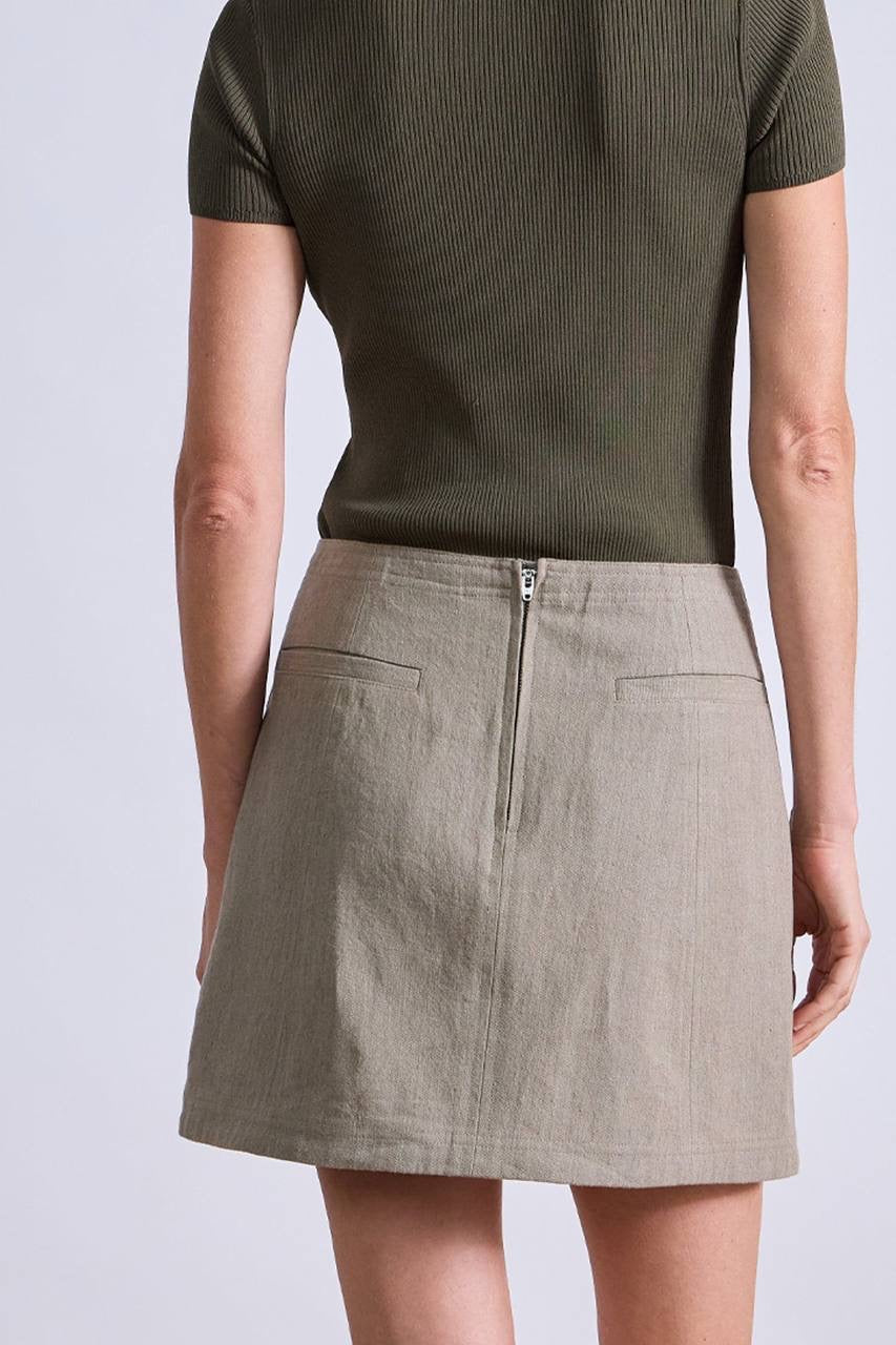 AA Helena V Neck Vest | Chi Mini Skirt | Cotton-Linen Set
