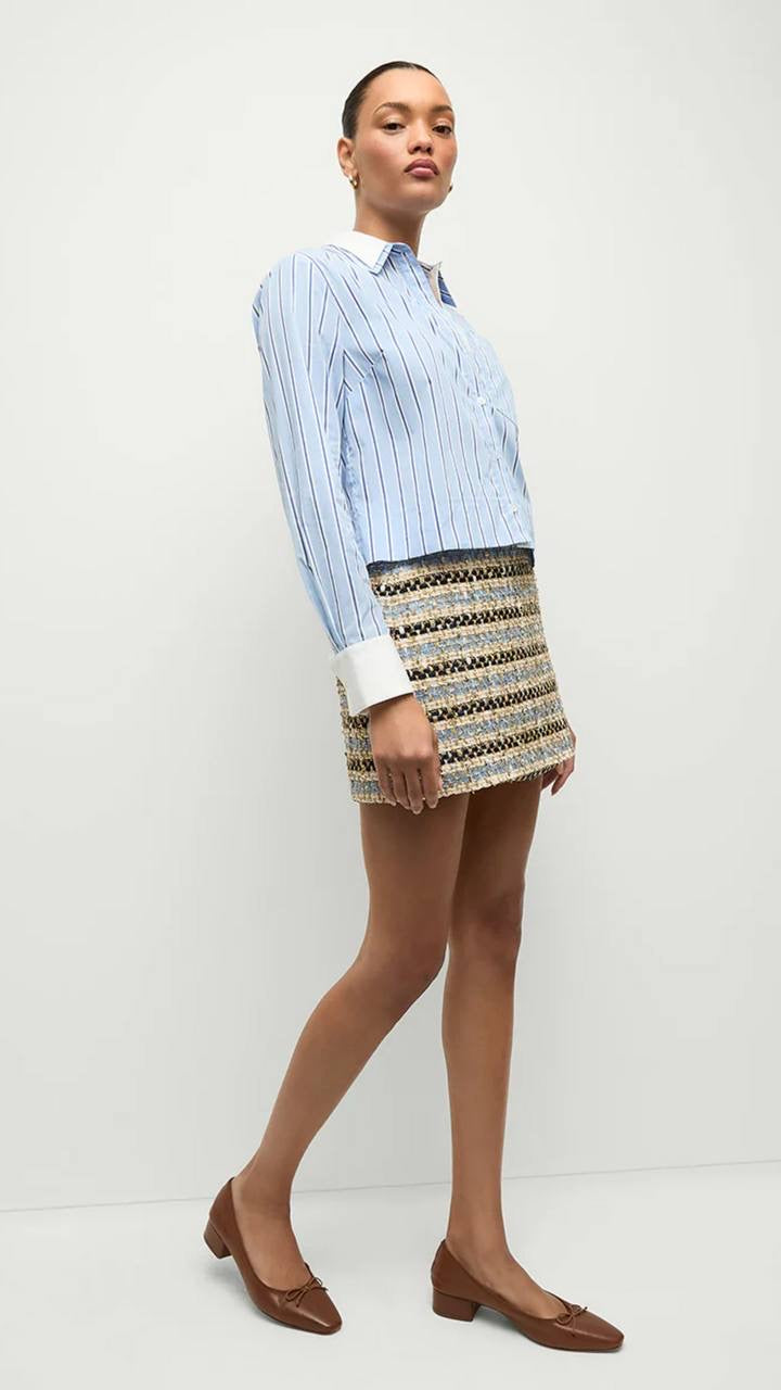 VB Maia Cotton-Blend Double Collar Top