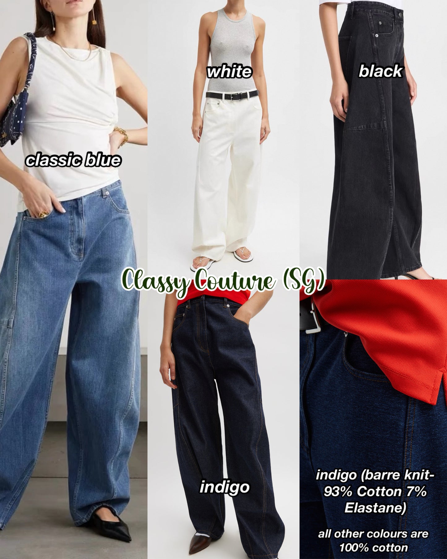 5 STYLES! TB Sid Cotton Denim Mid-Rise Jeans (Short Length)
