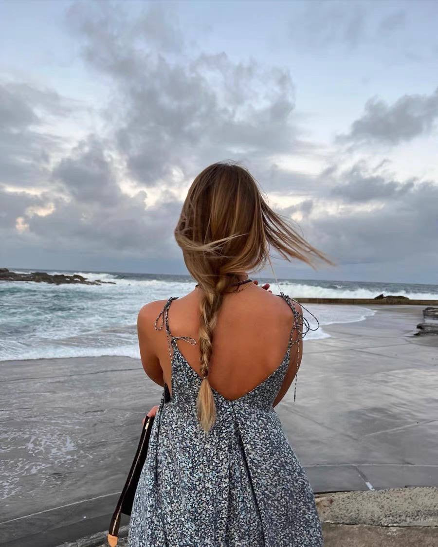 JOS Isobel Tie-Back Floral Silk Maxi Dress