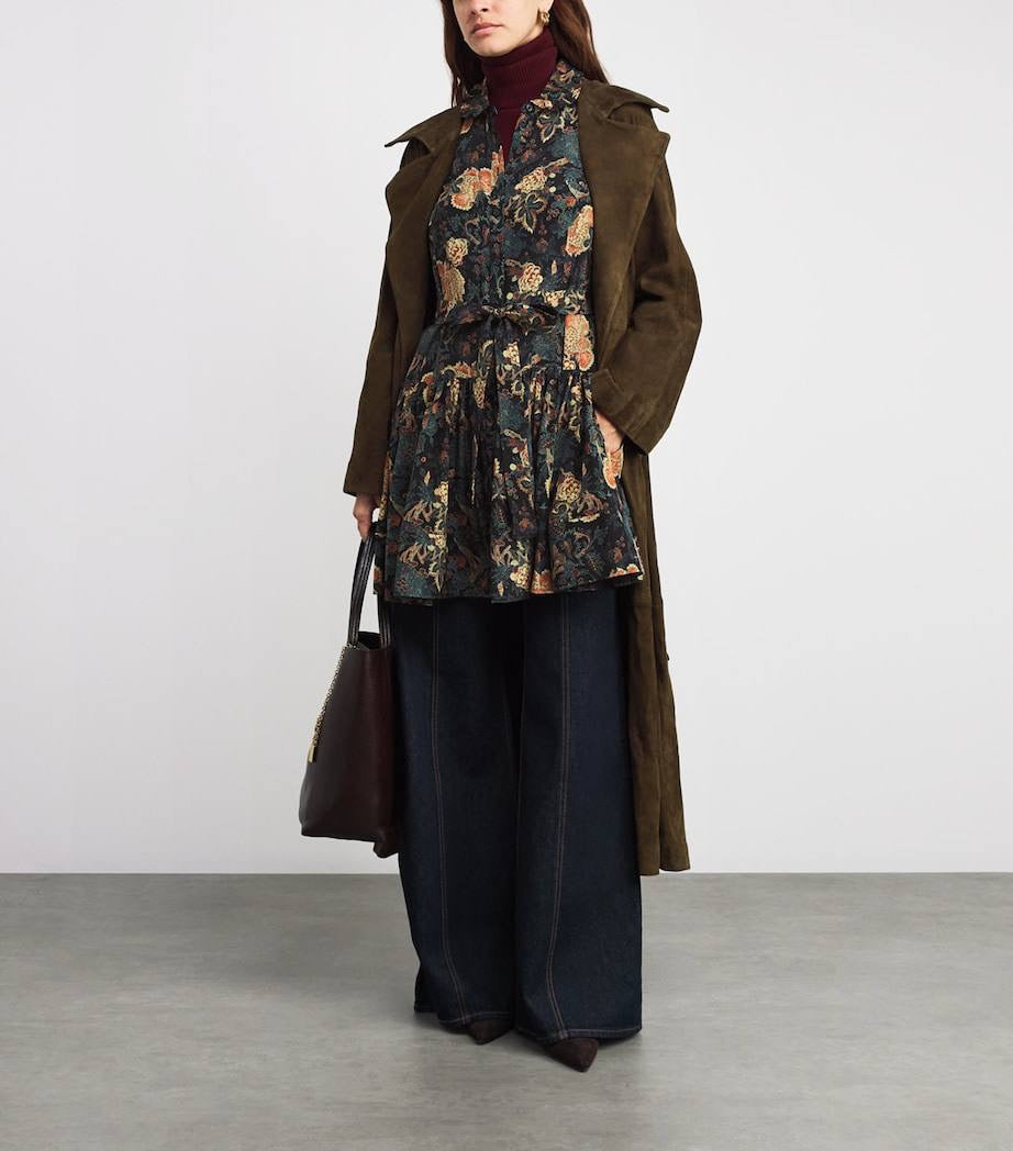 UJ Simona Silk Printed Long Sleeve Mini Dress