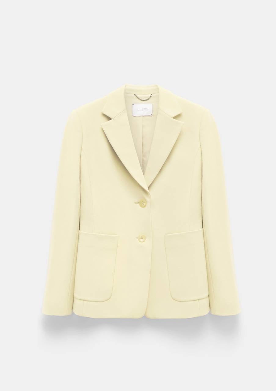 DS Emotional Essence Viscose-blend Punto Milano Fitted Blazer Jacket
