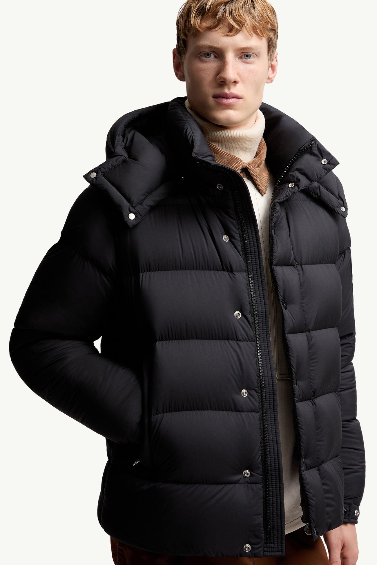 MC Men’s Maya 70 Hooded Short Down Jacket in Matte Black
