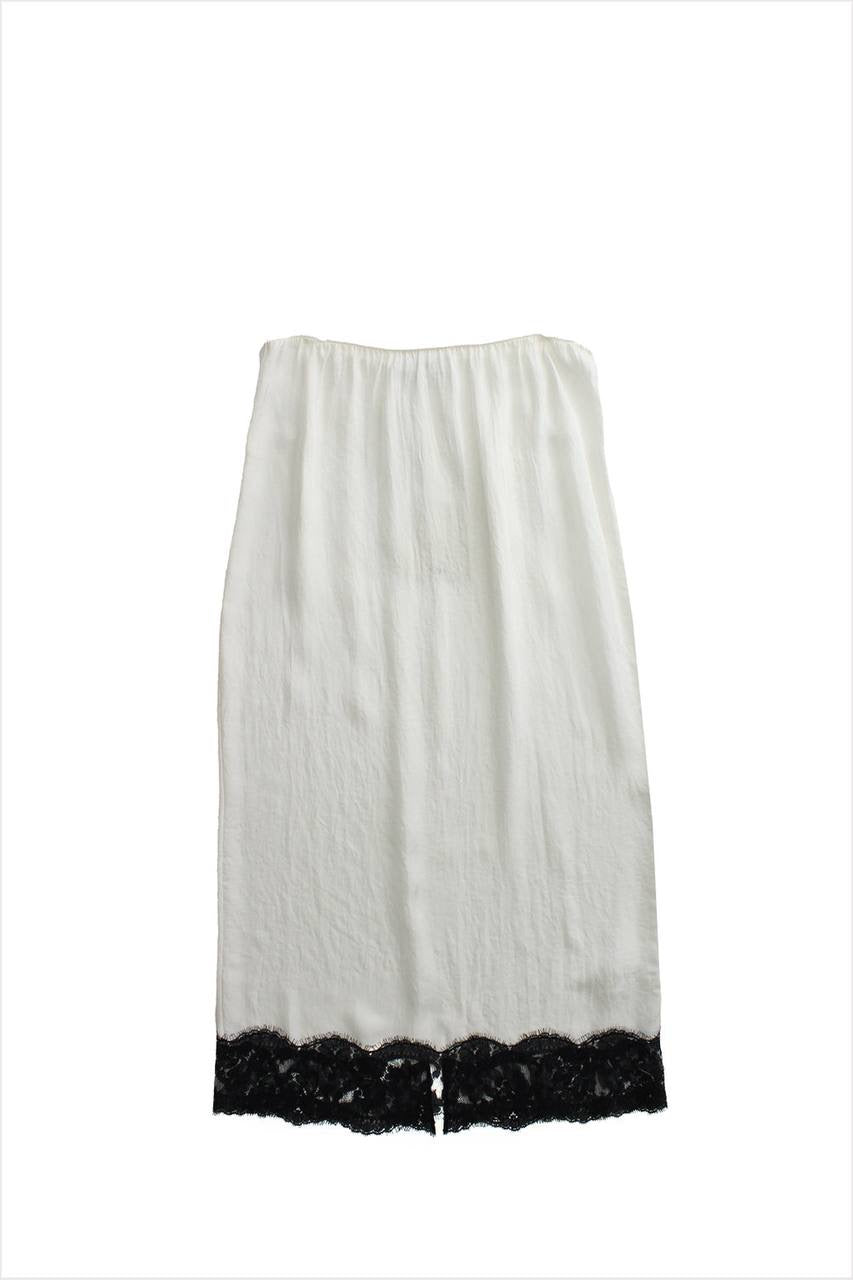 TB Lace Appliqué Slip Midi Skirt