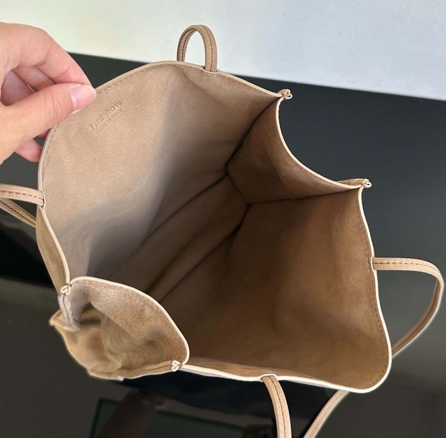 TR To Go Large Nubuck Leather Tote Bag