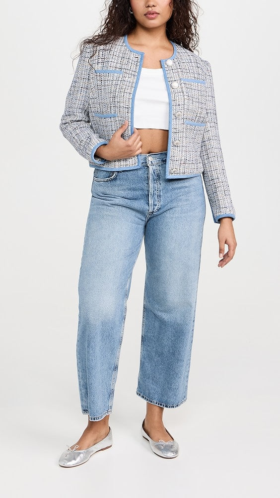 VB Darla Tweed Jacket in Blue Multi