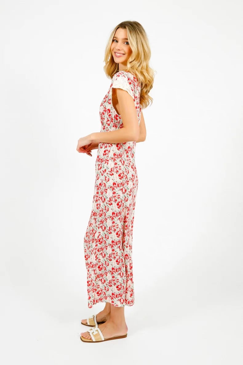RX Amari Viscose Satin Midi Dress