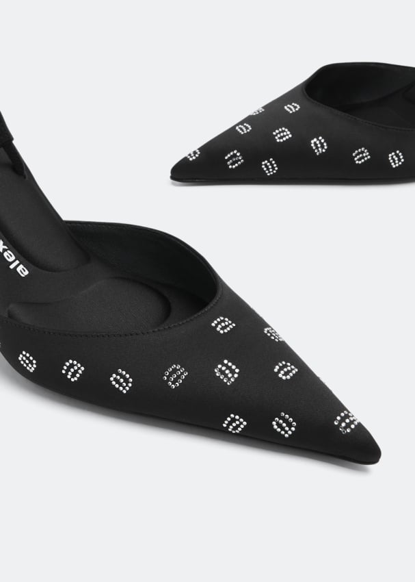 AW Delphine 65 Logo Strap | Slingback Mules Heels