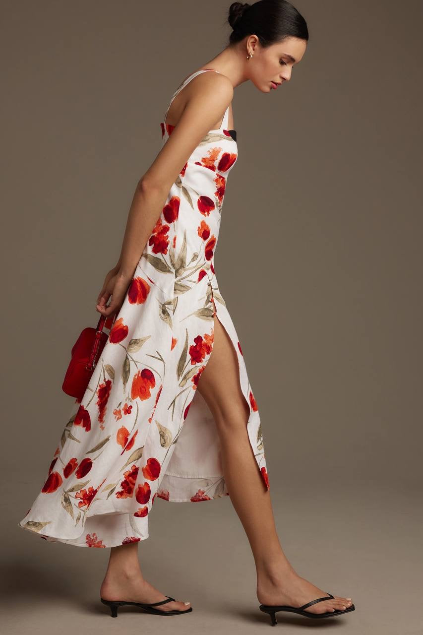 SALE! Ref Bekki Linen Midi Dress