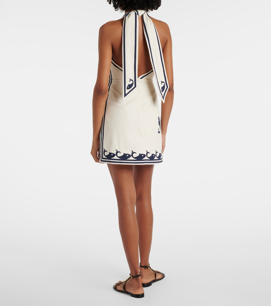 ALM Marine Halter Cotton Mini Dress