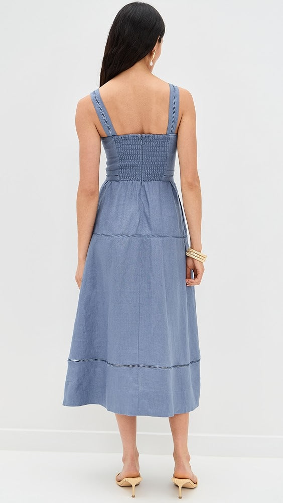 Ref Everett Linen Midi Dress