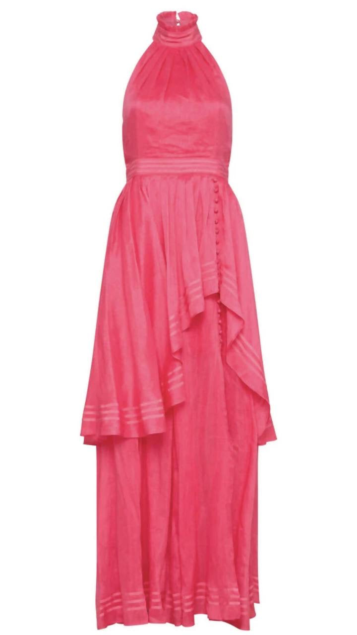 AJ Bungalow Sienna Silk-Blend Maxi Dress