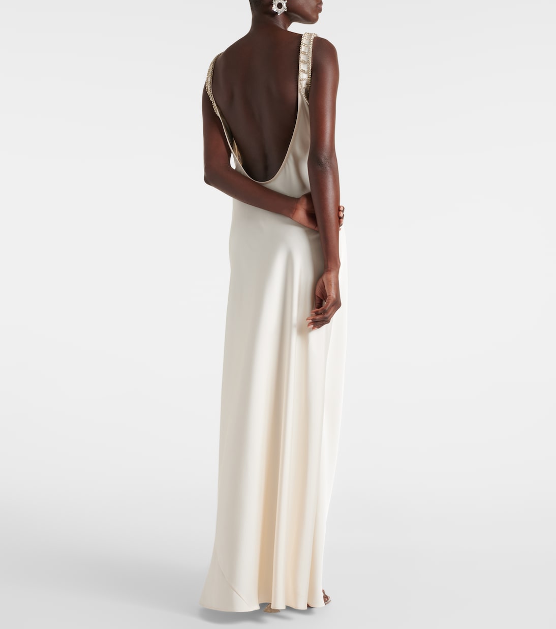 SP Cream Satin Diamante Bralette Mini | Maxi Dress