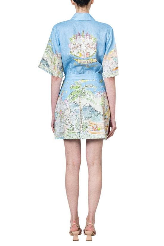 ALM Anouk Linen Mini Dress Shirtdress