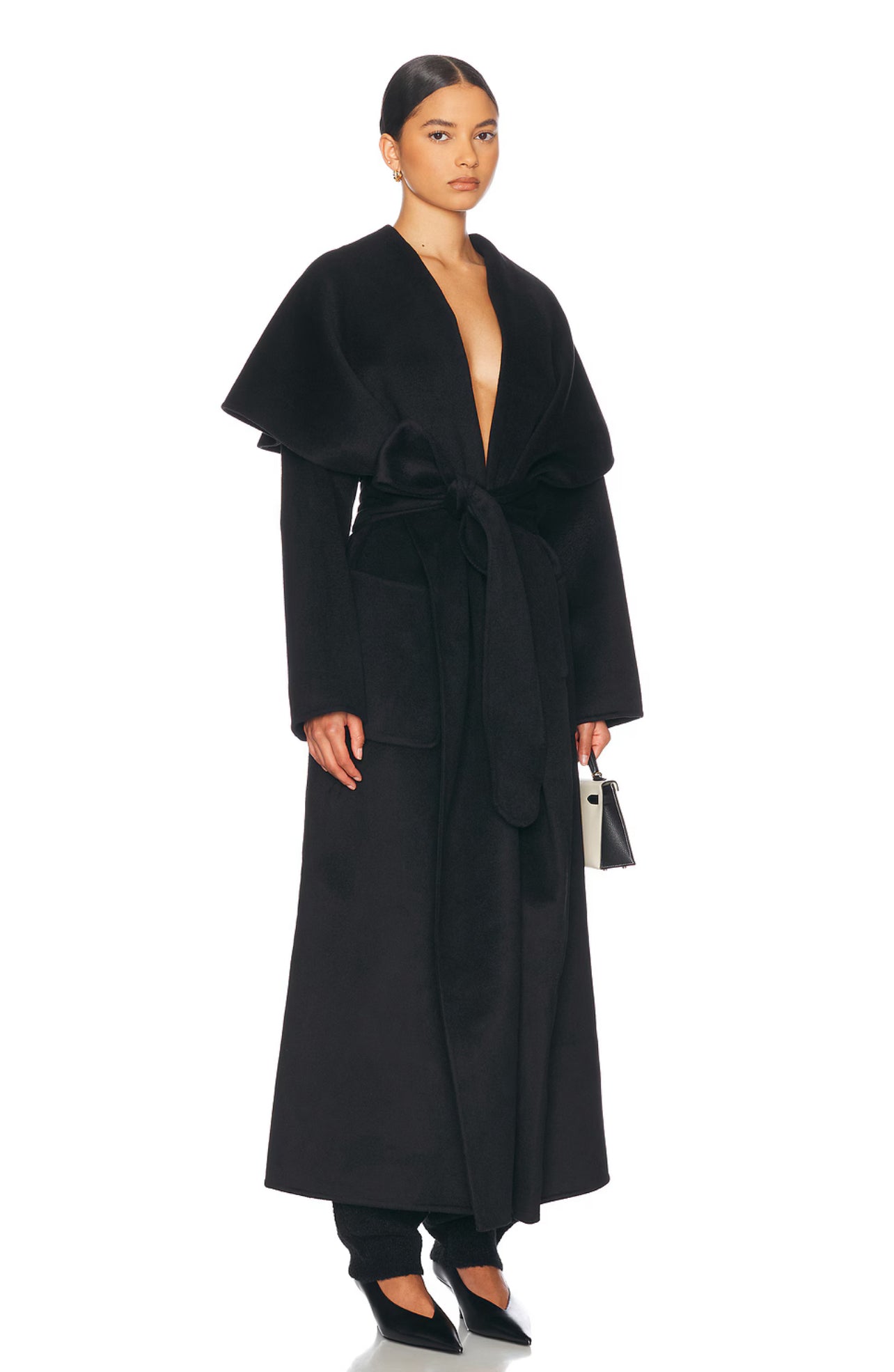 HS The Throw Wool Blend Long Coat