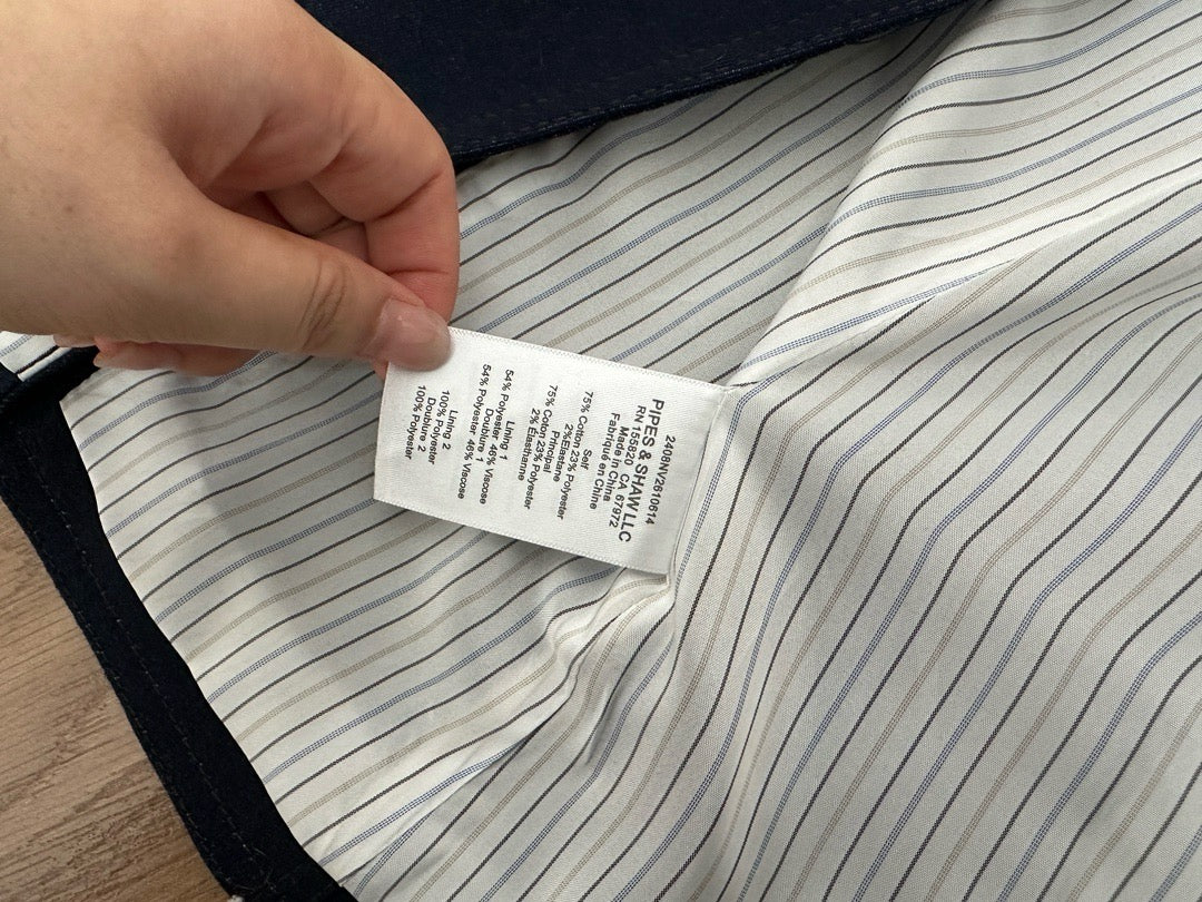 VB Aire Stretch-Cotton Denim Dickey Jacket Blazer