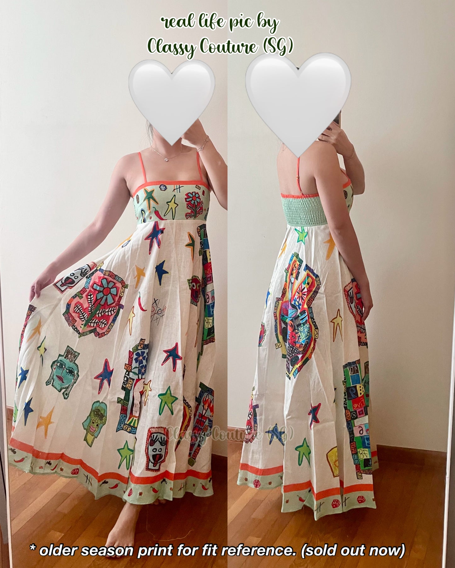 ALM Flores & Nadia Linen Midi Sundress Dress