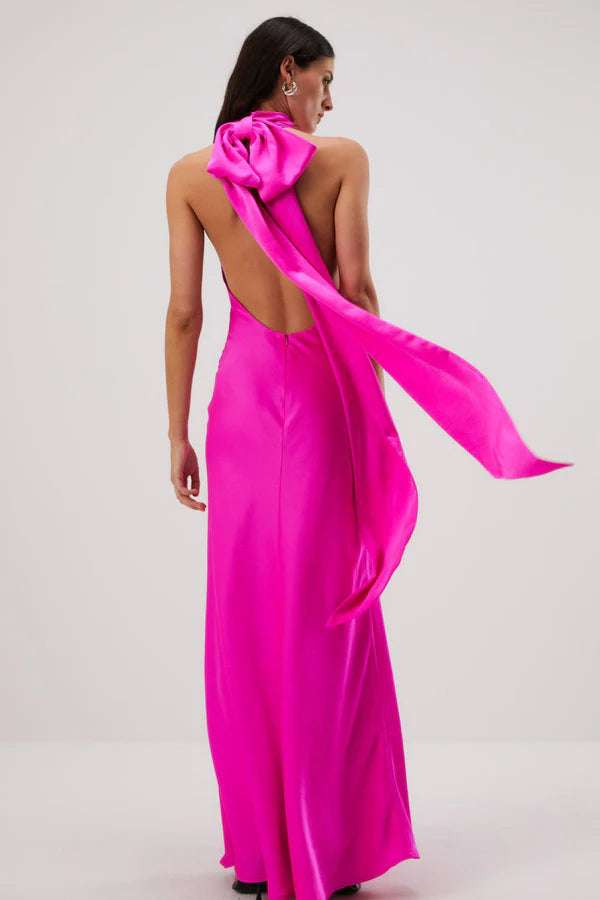 MS Evianna Satin Gown Maxi Dress
