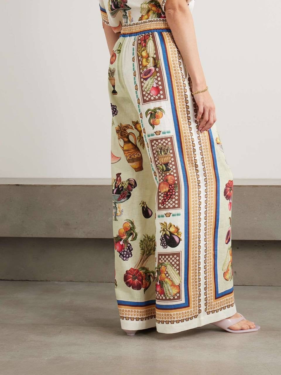 ALM Mercado Printed Linen Shirt | Pant | Wrap Mini Skirt | Set