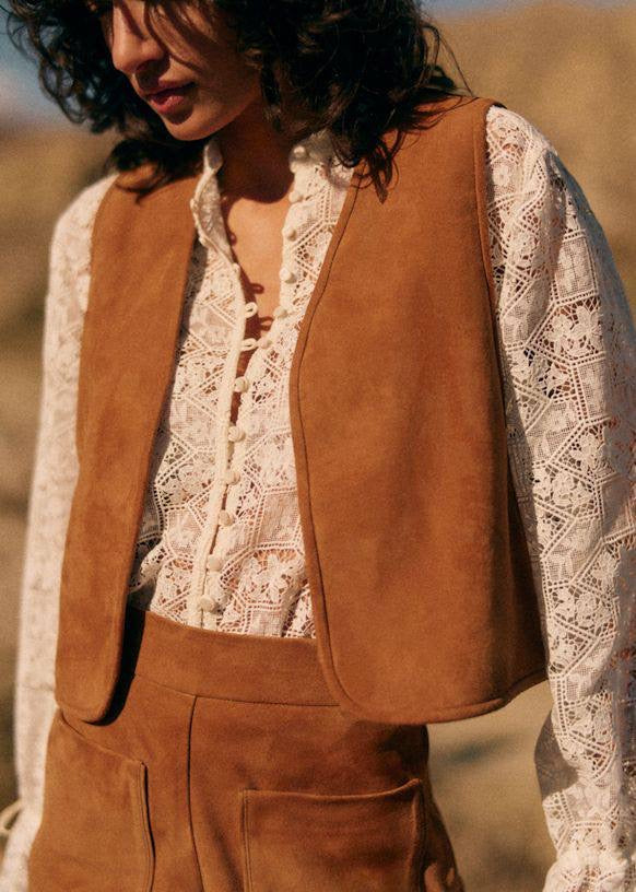 SZ Faria Sheer Lace Long Sleeved Shirt