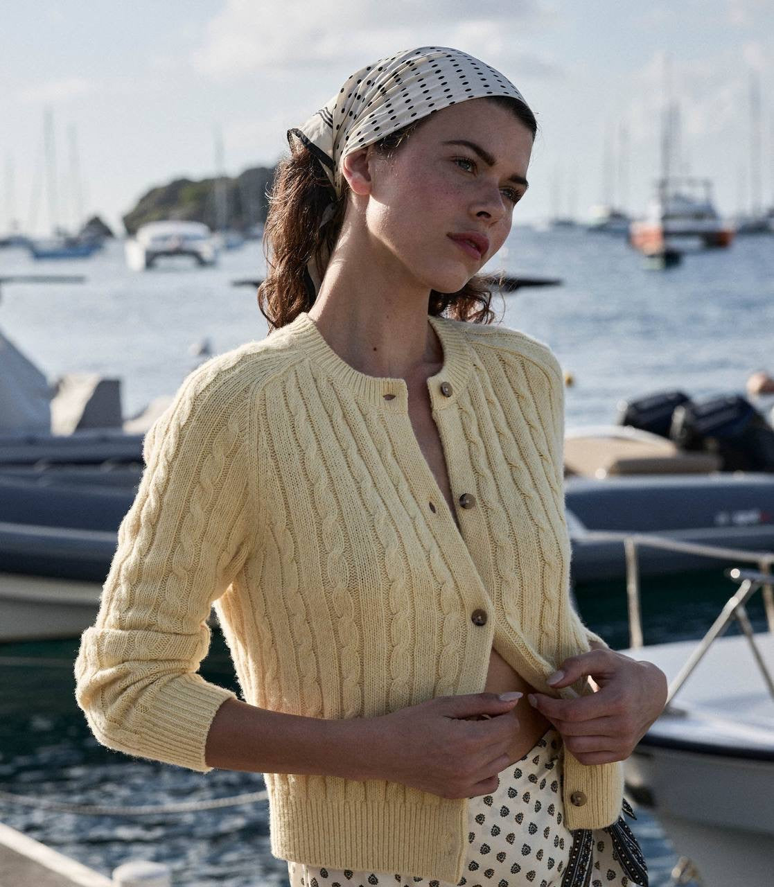 DN Penrose Cable Knit Wool-blend Cardigan