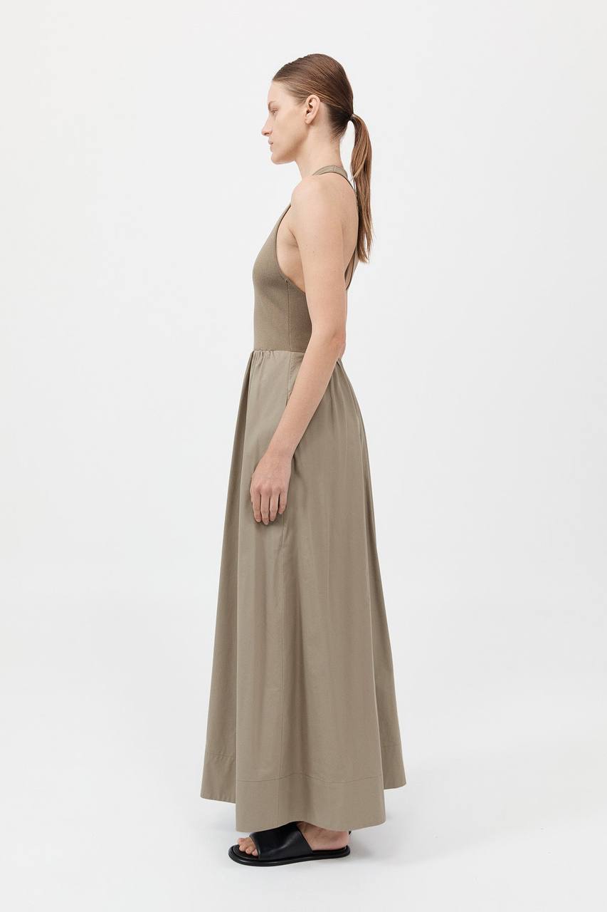 SA Plunge Neck Midi Maxi Dress