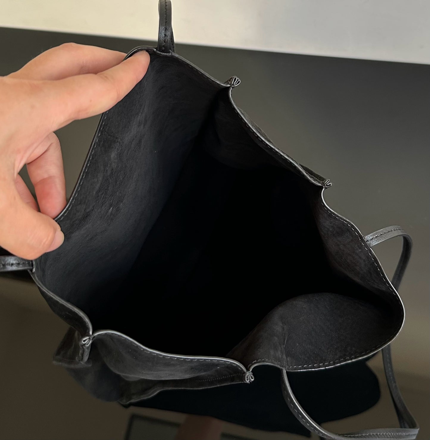 TR To Go Large Nubuck Leather Tote Bag