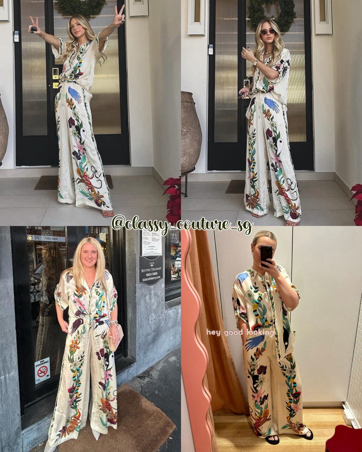 ALM Meagan Oversized Silk Shirt | Pants | Set