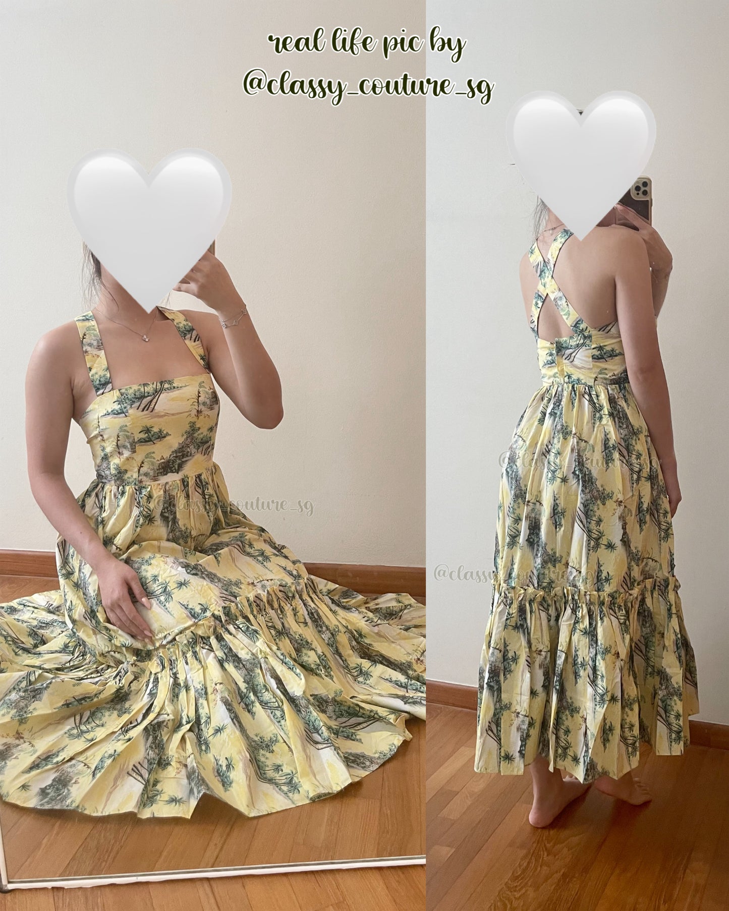 CC Julia Cotton Midi Dress in Hawaiian Yellow