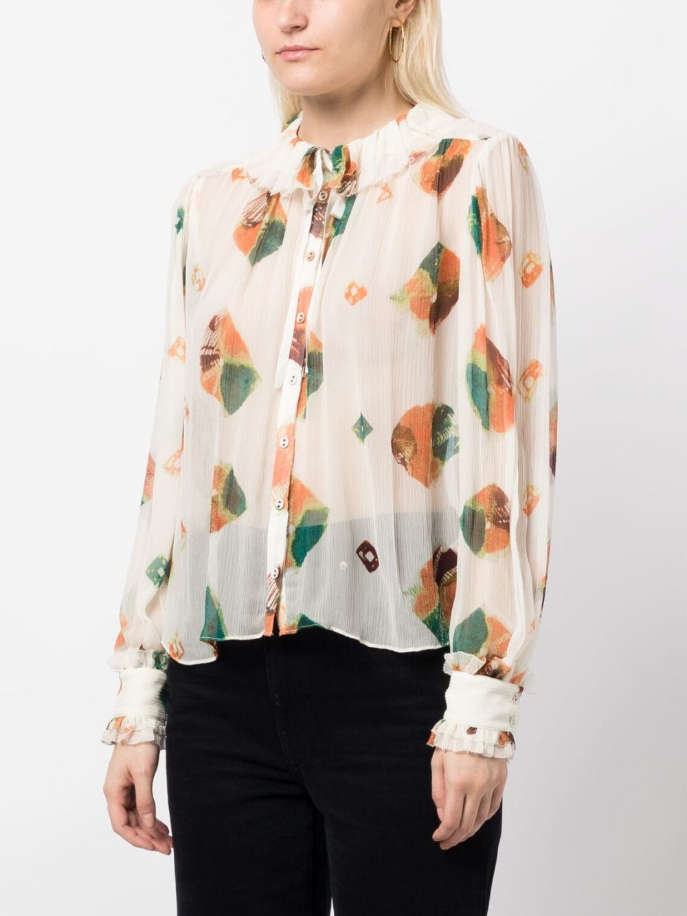 UJ Pippa Blouse Silk Long Sleeve Top