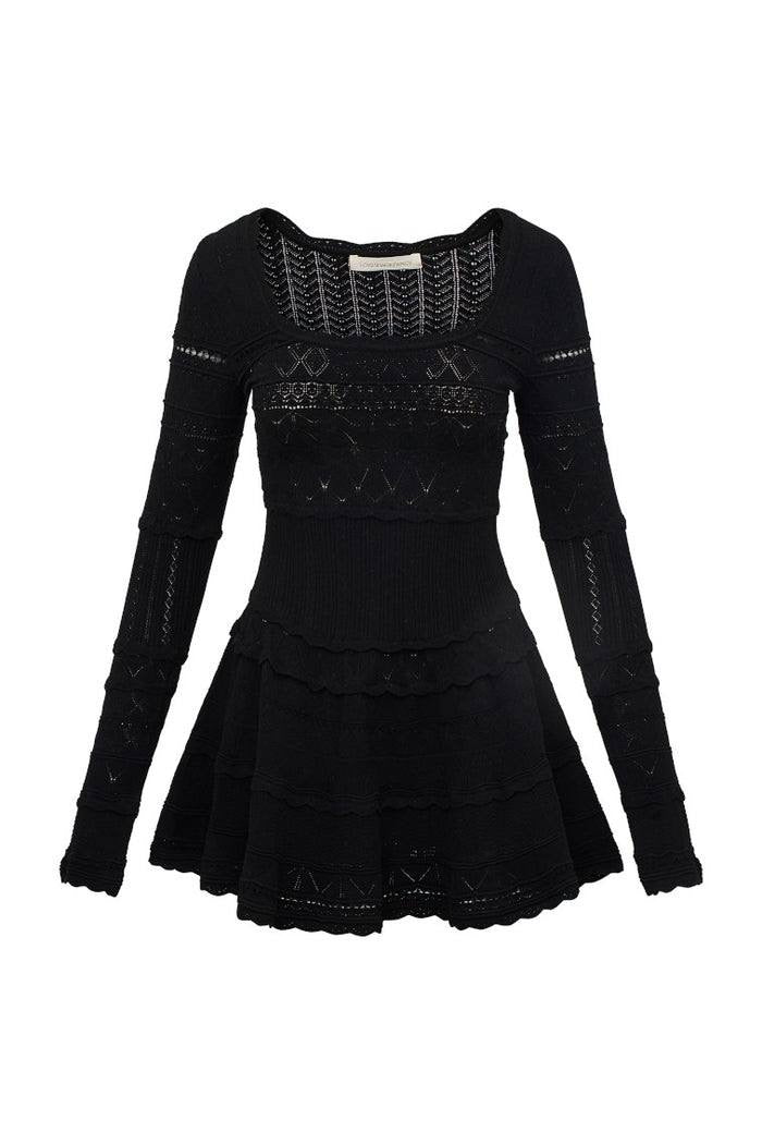 LSF Lavender Pointelle Knit Mini Dress