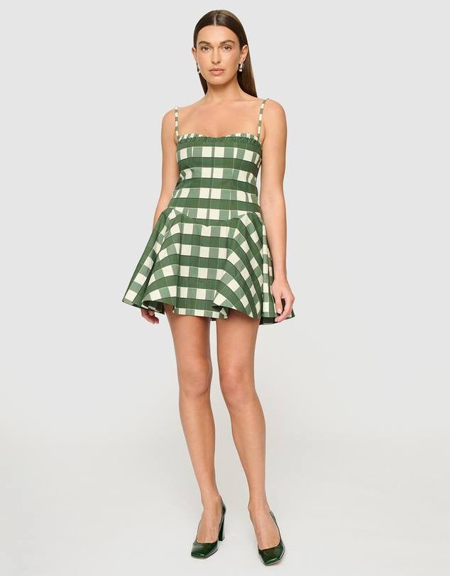 CLE Georgia Flared Cotton Mini Dress