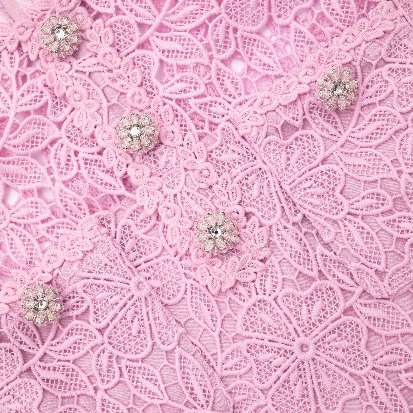 SP Pink Lace Mini Shift Dress Floral Guipure