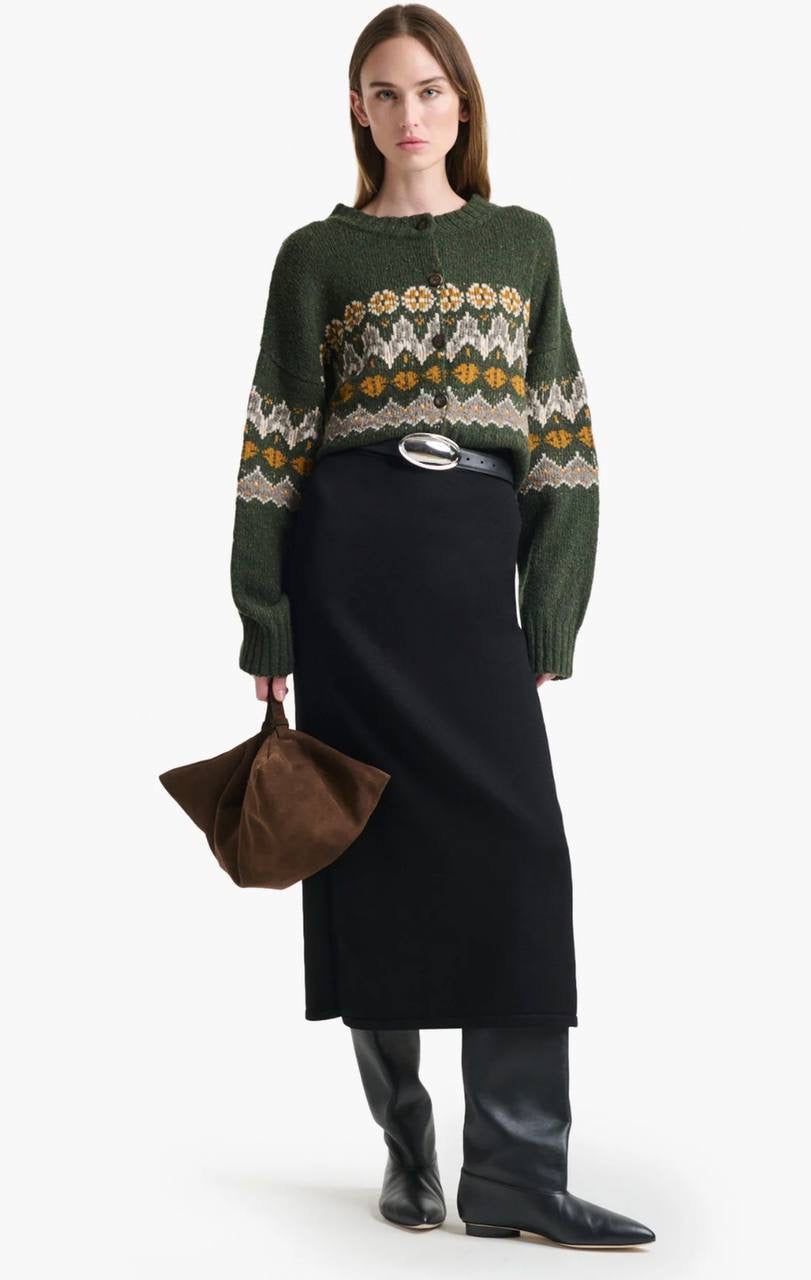 ATZ Cammie Fair Isle Wool-Blend Buttoned Cardigan