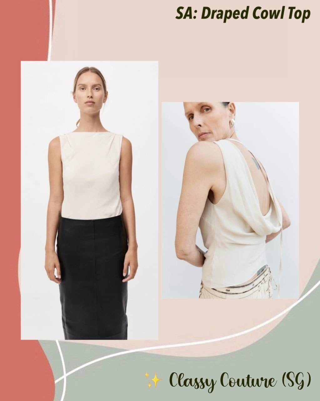 SA Draped Cowl Top