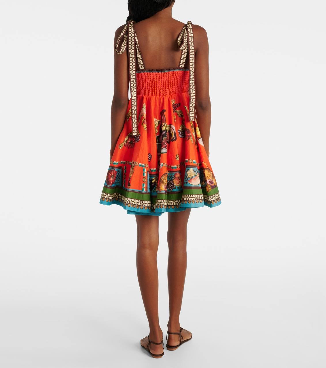 ALM Rocco Graphic Pattern Linen Mini Dress