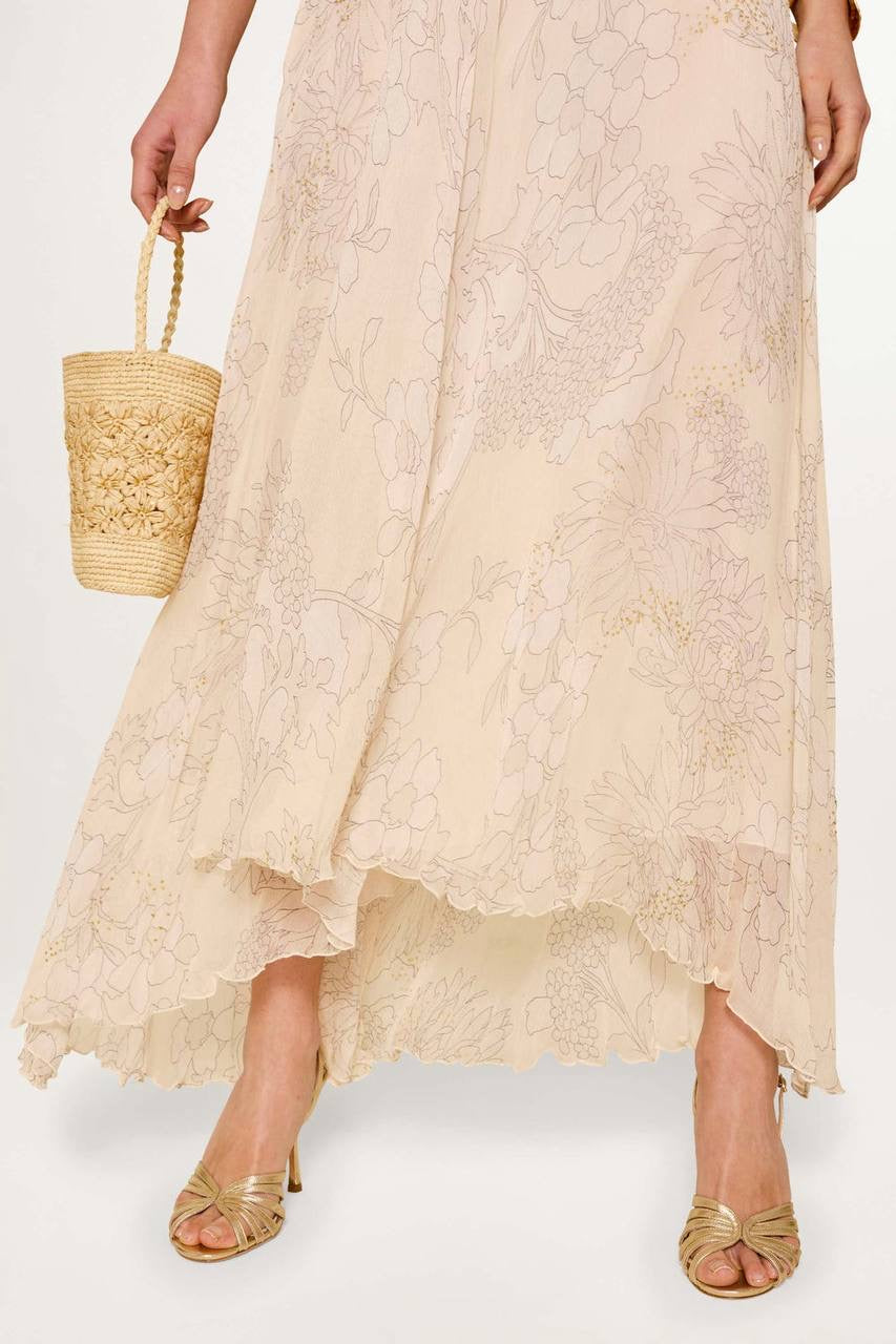 RX Samira Halter Viscose Gown Maxi Dress