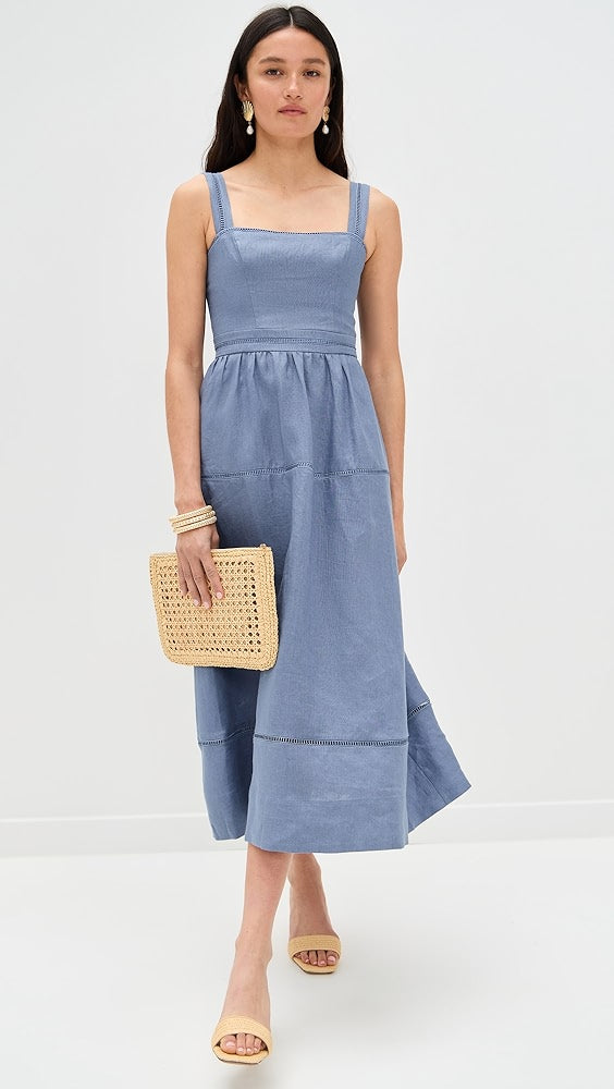 Ref Everett Linen Midi Dress