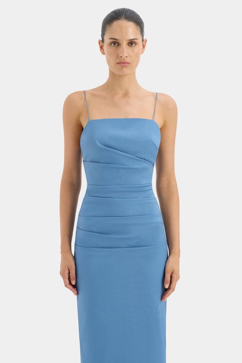 STL Jones Cotton-Blend Gathered Maxi Dress