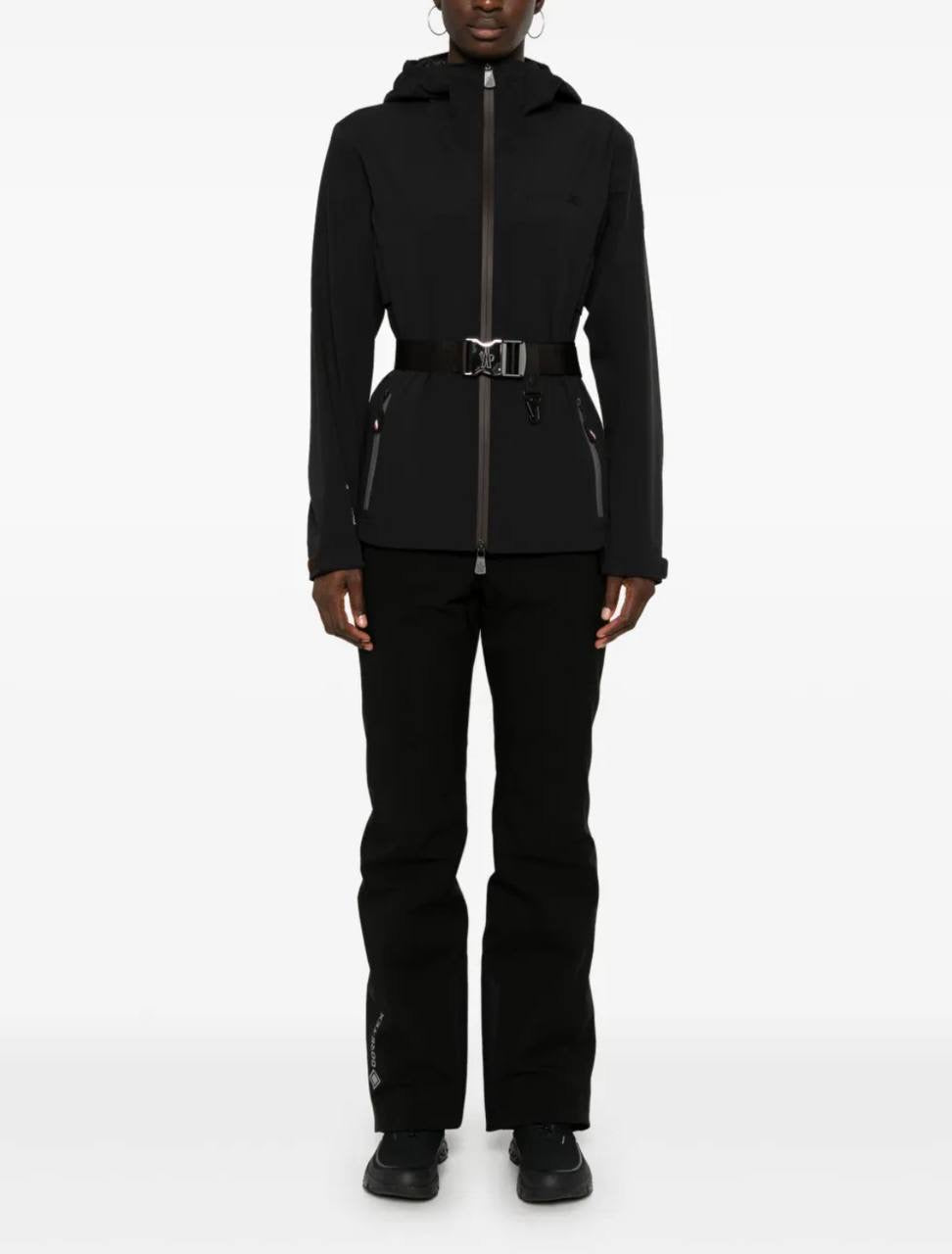 MC Black Fex Hooded Water-Resistant Jacket