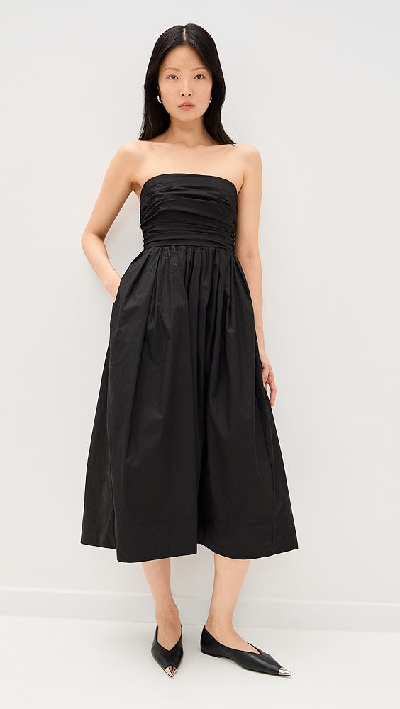 3 Colors! ALC Tate Strapless Cotton Midi Dress