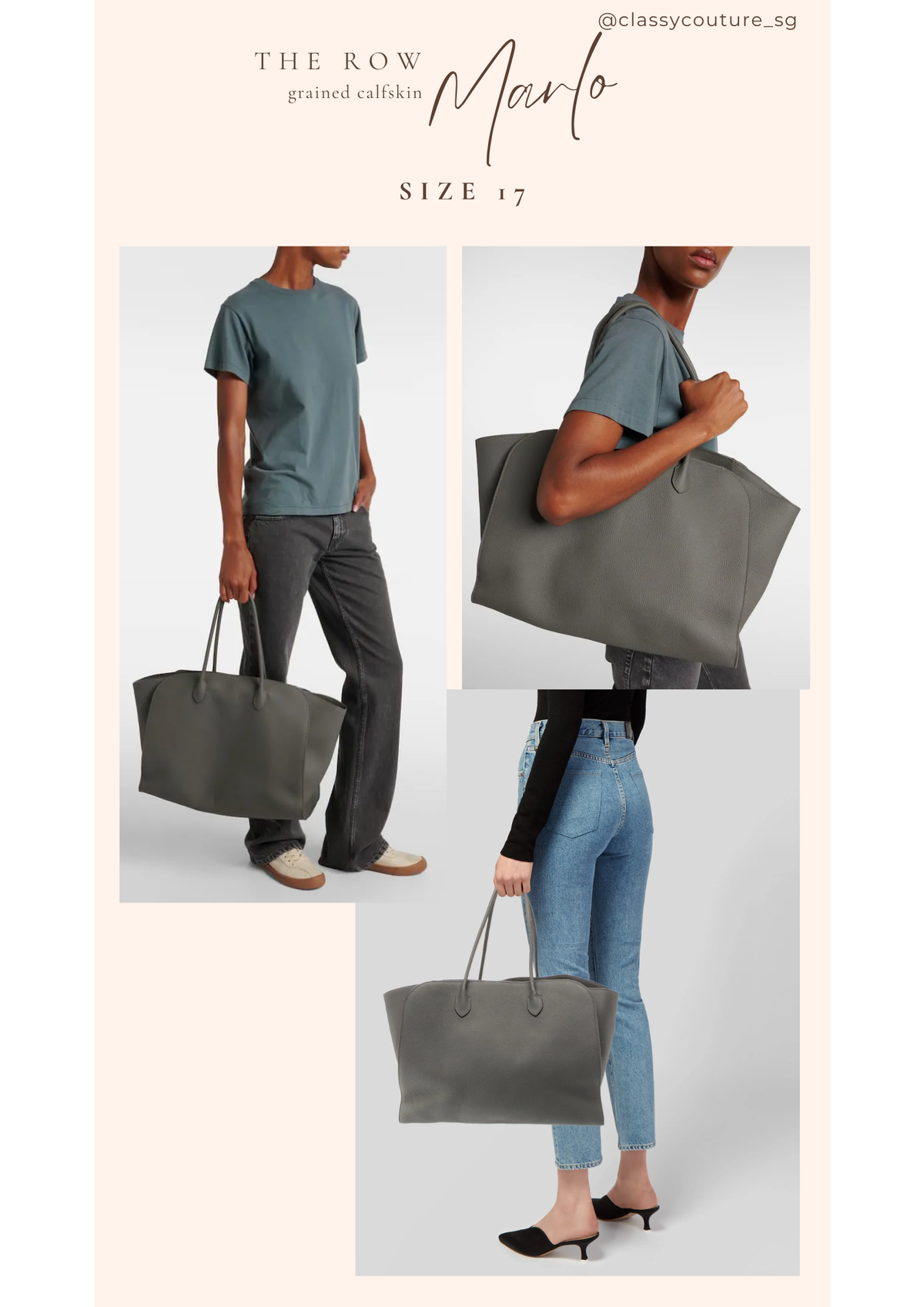 3 Colors! TR Marlo 12/14/17 Bag in Matte Grained Calfskin Leather