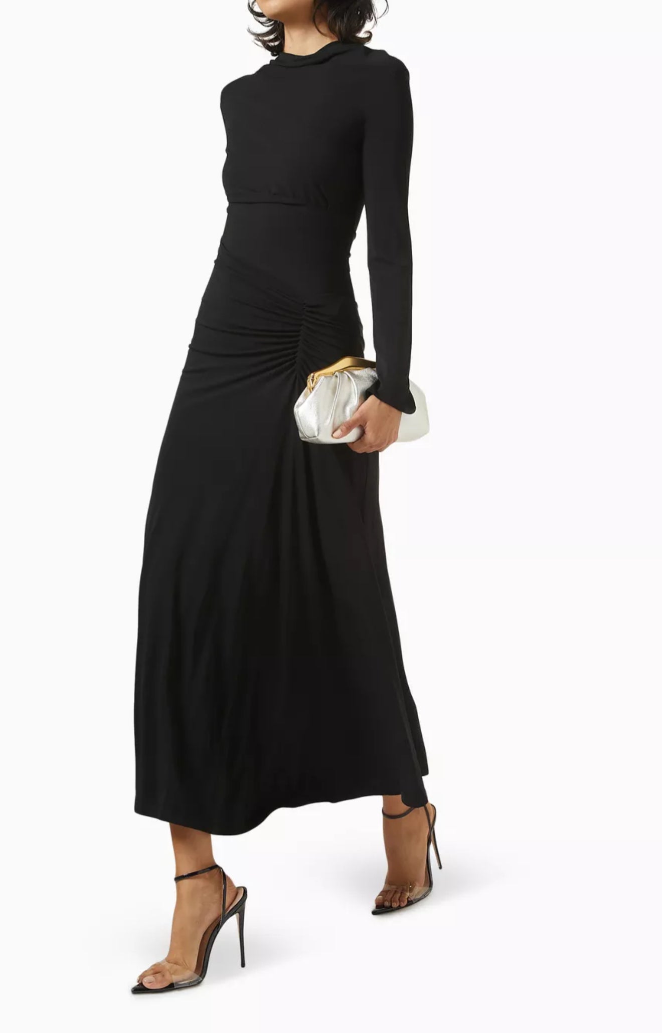 SIM Ferrera Long Sleeve Jersey Maxi Dress