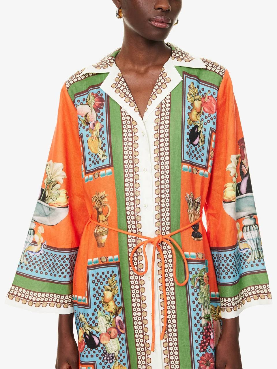 ALM Rocco Linen Shirtdress Midi Dress