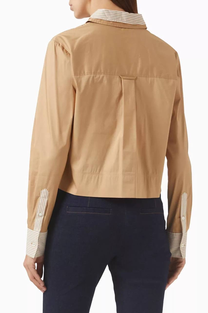 VB Maia Cotton-Blend Double Collar Top