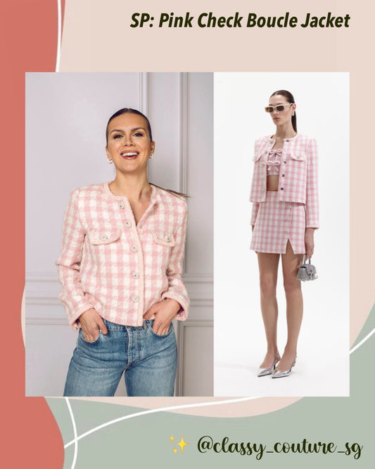 SP Pink Check Boucle Jacket