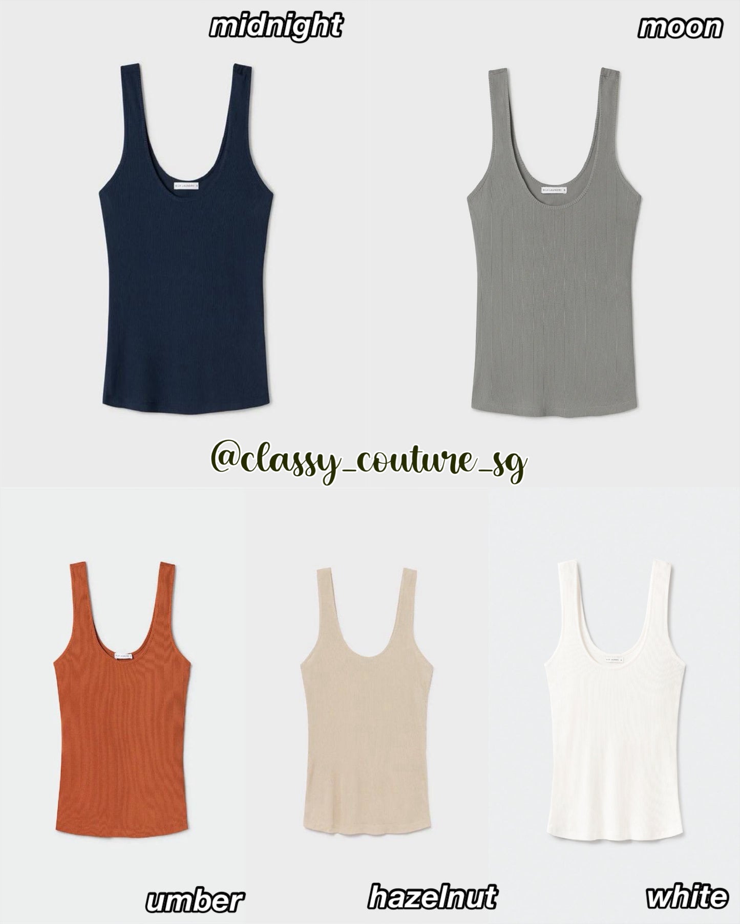 SL Ribbed Tank Top Silk Rib